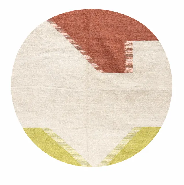 Tapis rond kilim Usman — tapis kilim