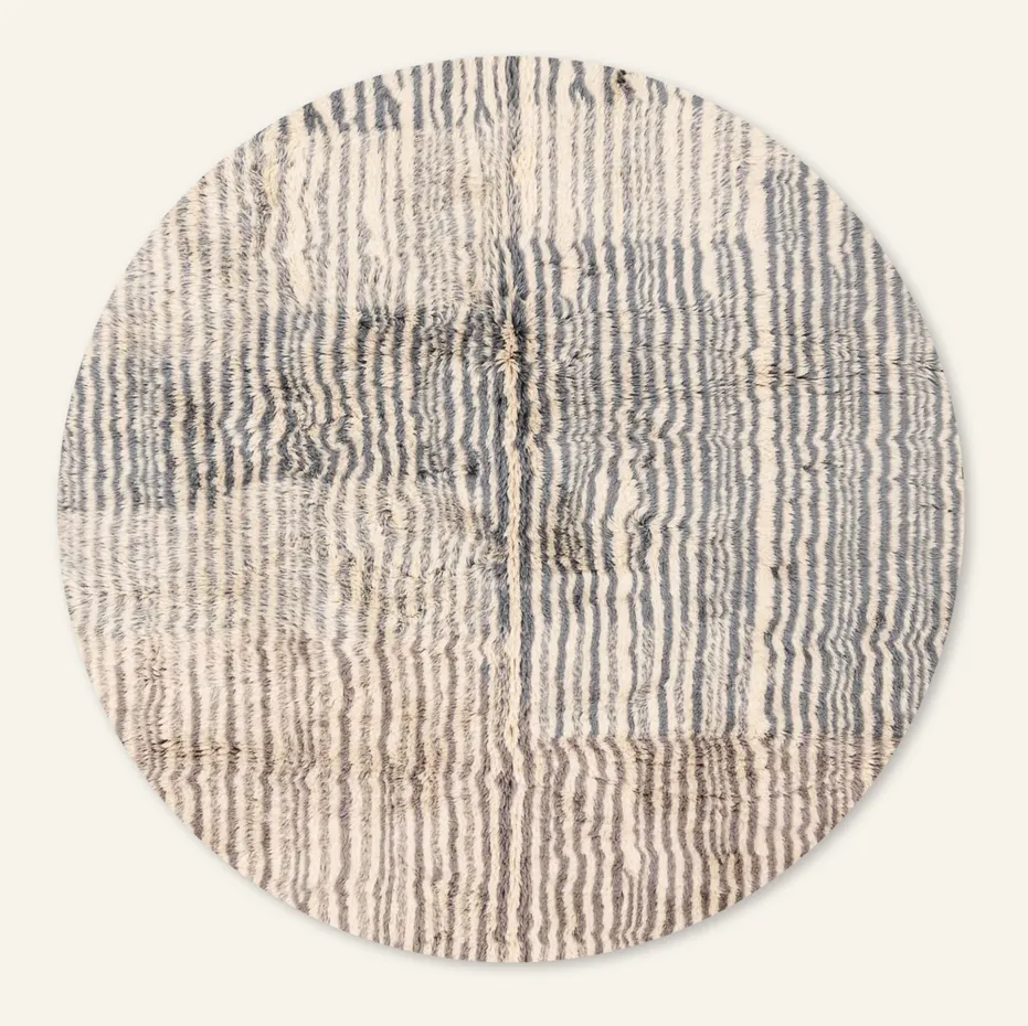 Tapis rond Mrirt Azigza — tapis mrirt tissé à la main