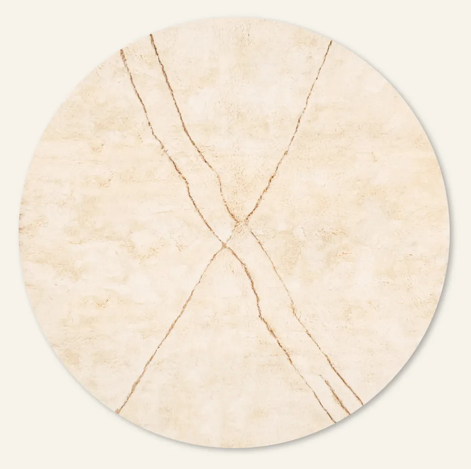 Tapis rond Mrirt Tifounassine — tapis mrirt tissé à la main